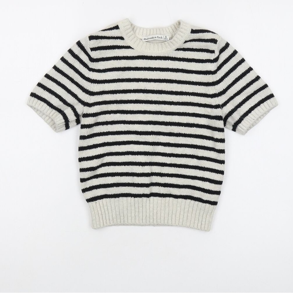 NWOT Abercrombie & Fitch Short Sleeved Striped Sweater